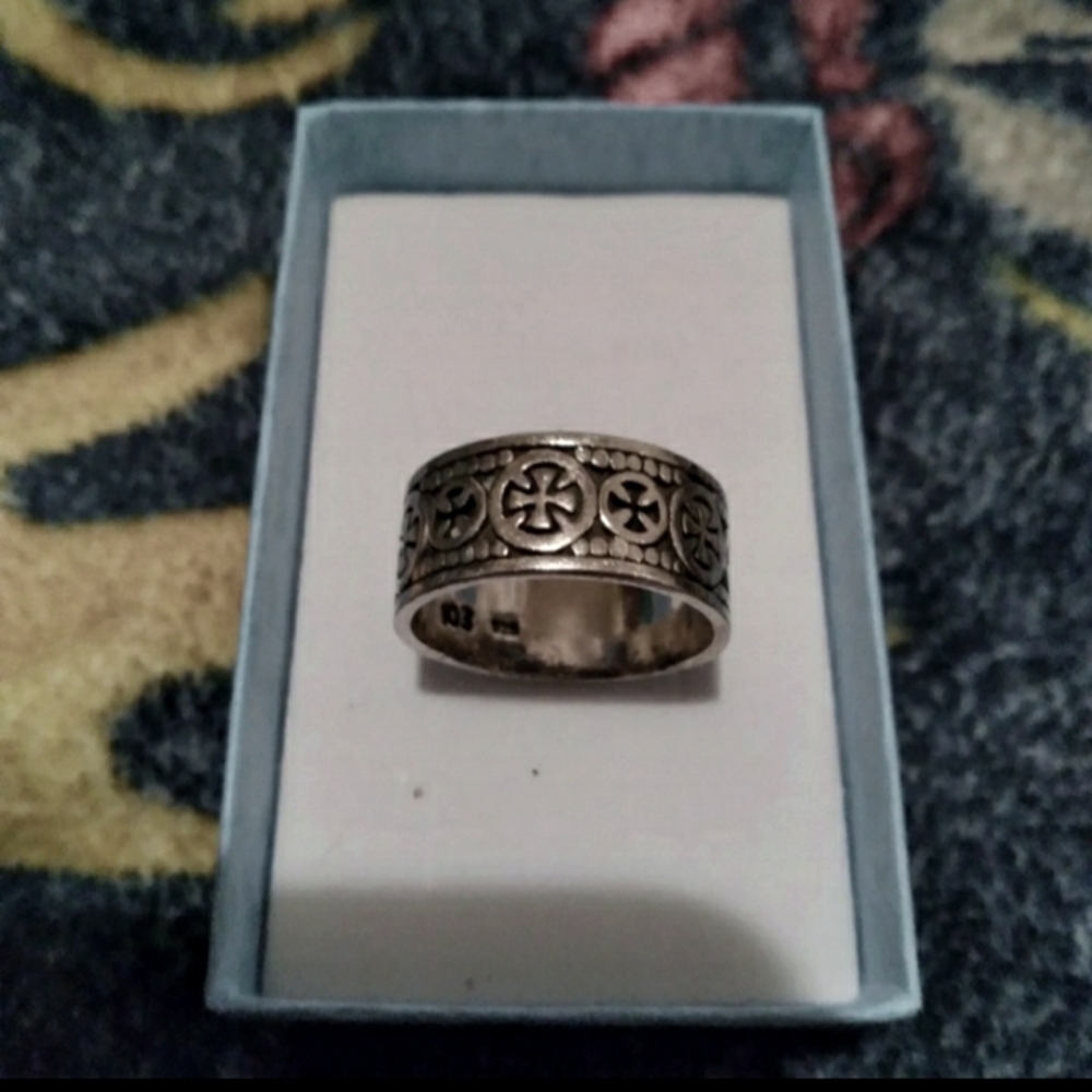 Vintage Sterling Silver Celtic Cross Ring